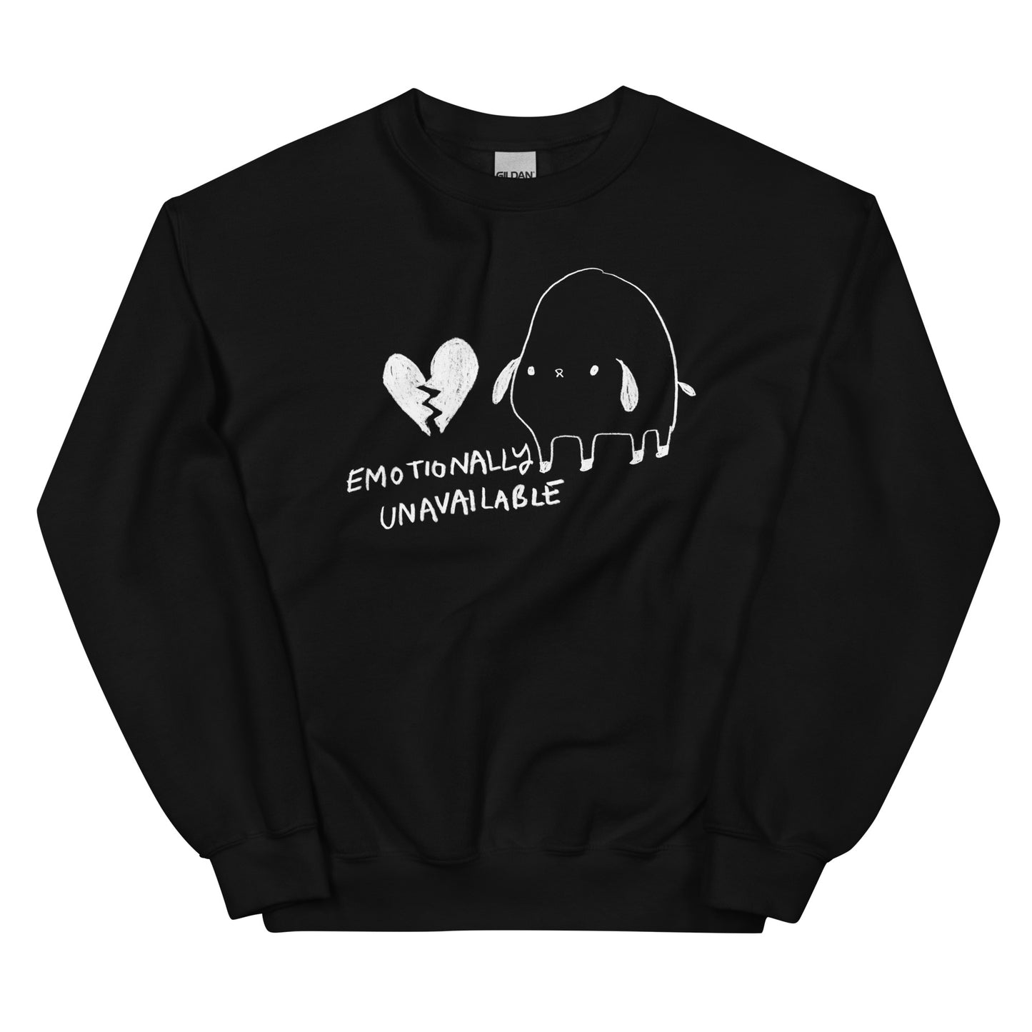 EMOTIONALLY UNAVAILABLE SWEATSHIRT - Dark colors.