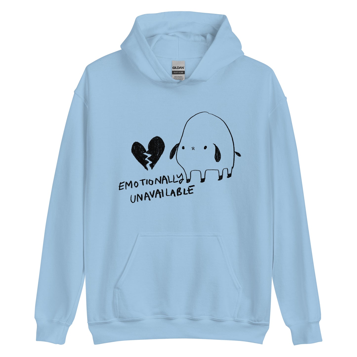 EMOTIONALLY UNAVAILABLE HOODIE - Light colors