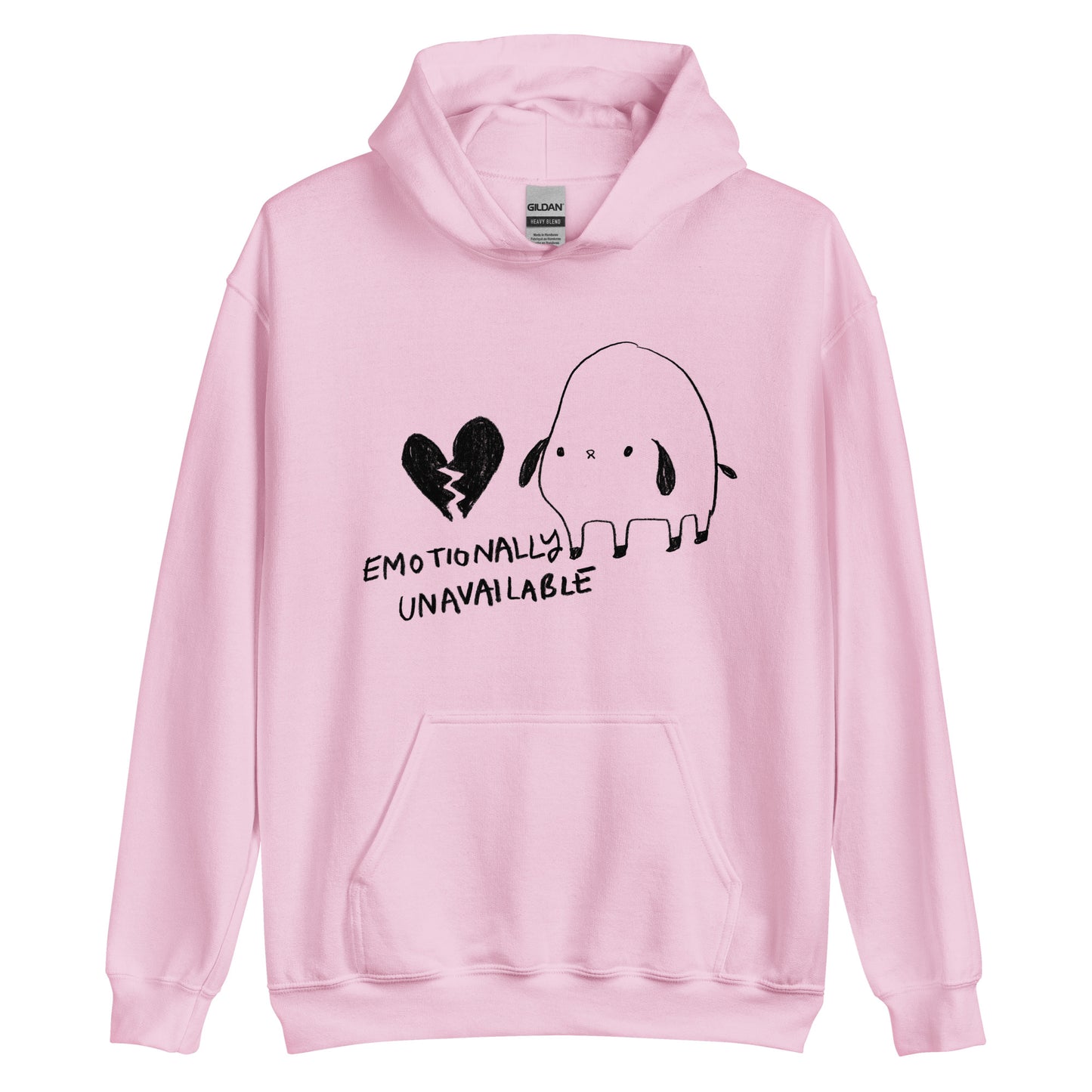 EMOTIONALLY UNAVAILABLE HOODIE - Light colors