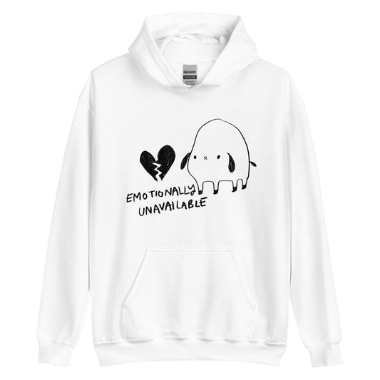 EMOTIONALLY UNAVAILABLE HOODIE - Light colors