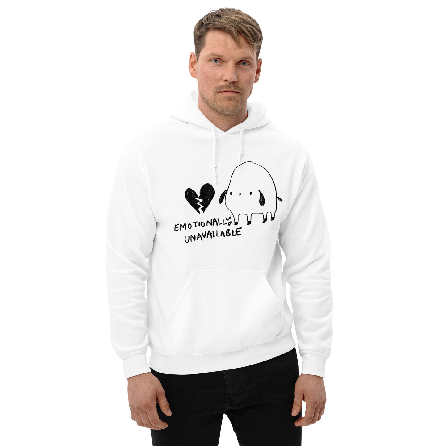 EMOTIONALLY UNAVAILABLE HOODIE - Light colors