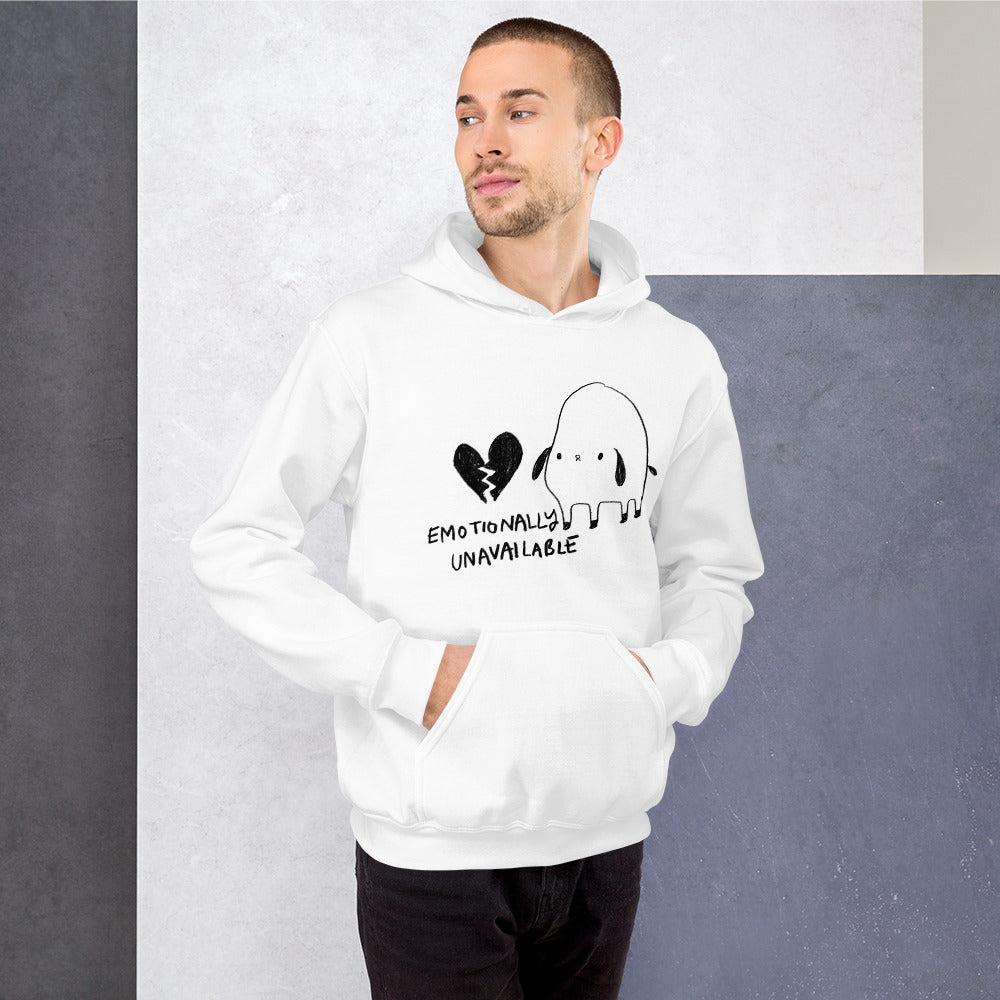 EMOTIONALLY UNAVAILABLE HOODIE - Light colors